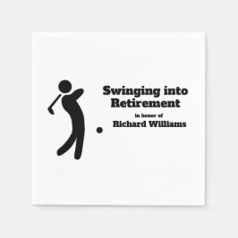 Guardanapo De Papel Jogador de Golfe aposentado balançando para o mode