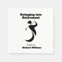 Jogador de golfe do partido aposentado balançando 