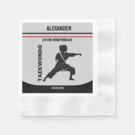 Guardanapo De Papel Jogador Taekwondo, Presente de Aniversário, Equipe