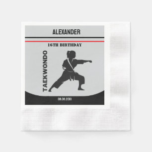 Guardanapo De Papel Jogador Taekwondo, Presente de Aniversário, Equipe
