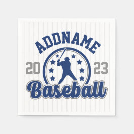 Guardanapo De Papel Jogo Jogador da Equipe Baseball de NOME Personaliz