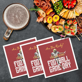 Guardanapo De Papel Jogo no Jogador de Futebol em Vermelho