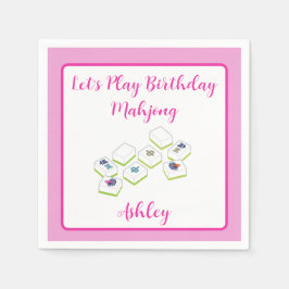 Guardanapo De Papel Jogue Mahjong de Aniversário PERSONALIZADO
