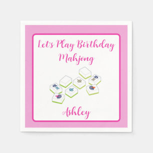 Guardanapo De Papel Jogue Mahjong de Aniversário PERSONALIZADO