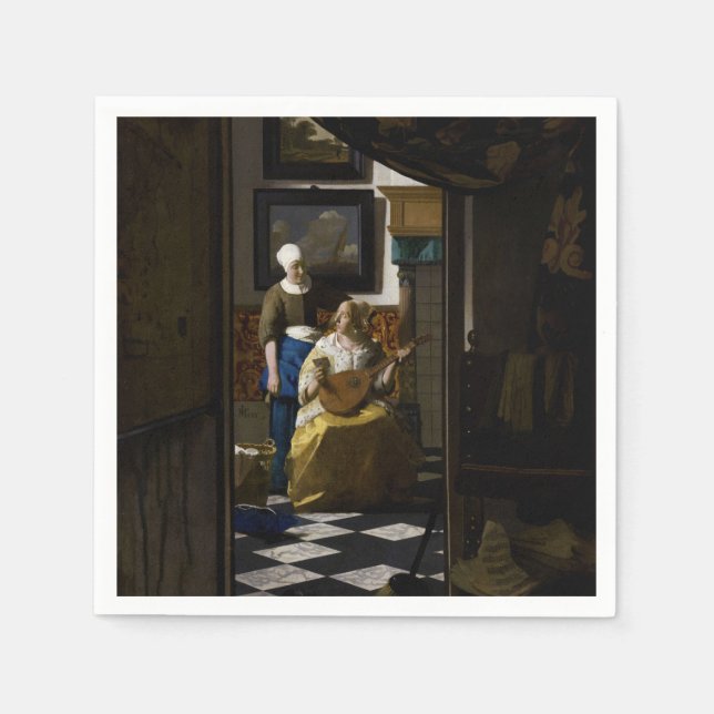 Guardanapo De Papel Johannes Vermeer - A Carta do Amor (Frente)