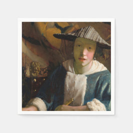 Guardanapo De Papel Johannes Vermeer - Garota com flauta