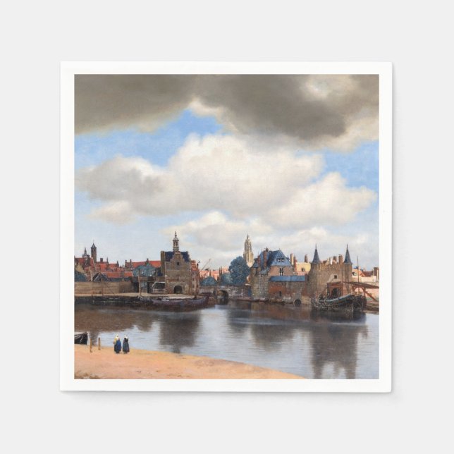 Guardanapo De Papel Johannes Vermeer - Visão de Delft (Frente)