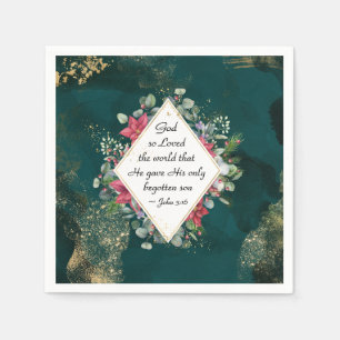 Guardanapo De Papel John.3:16 God so Loved the World, Christmas
