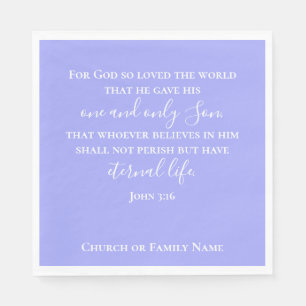 Guardanapo De Papel John 3:16 Texto Personalizado Páscoa Religiosa R