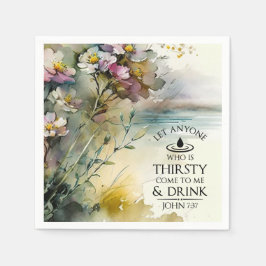 Guardanapo De Papel John 7:37 Qualquer um que esteja com sede vem à mi