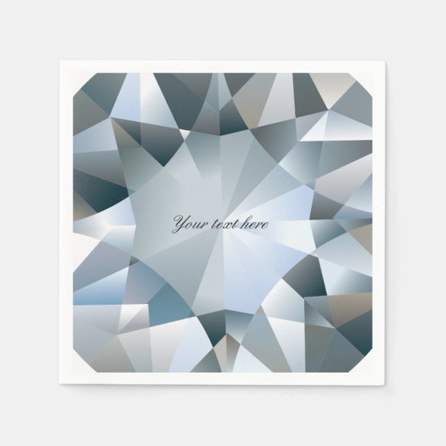 Guardanapo De Papel Joias Diamond Bling Jóias Elegantes Festa (Frente)