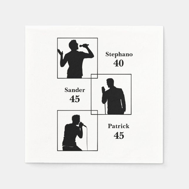 Guardanapo De Papel Joint Birthday Triple the Fun Minimalist White (Frente)