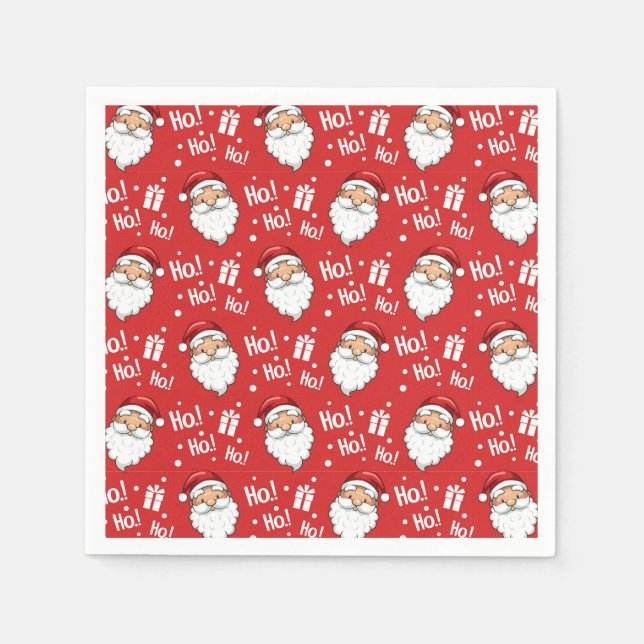 Guardanapo De Papel Jolly Christmas Papai Noel (Frente)