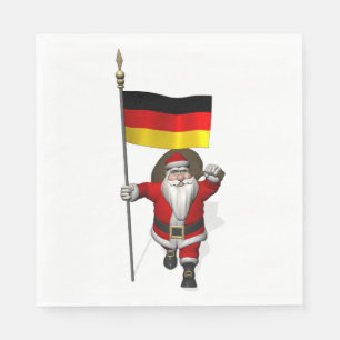 Guardanapo De Papel Jolly Santa Claus Com Bandeira Da Alemanha