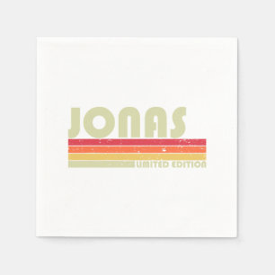 Guardanapo De Papel JONAS Gift Name Personalised Funny Retro Vintage B