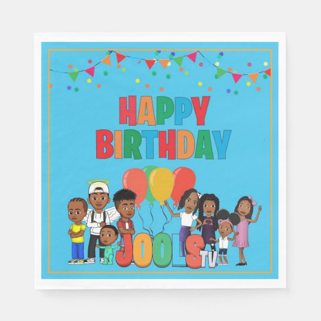 Guardanapo De Papel JOOLS TV ®️ Blue Paper 6.5 em Nápoles (Frente)