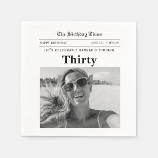 Guardanapo De Papel Jornal de Aniversário de 30 Anos
