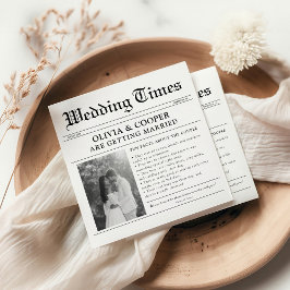 Guardanapo De Papel Jornal de Casamento Fatos Divertidos