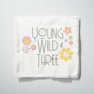 Guardanapo De Papel Jovem, Selvagem e Três Kid Birthday Napkin Sor