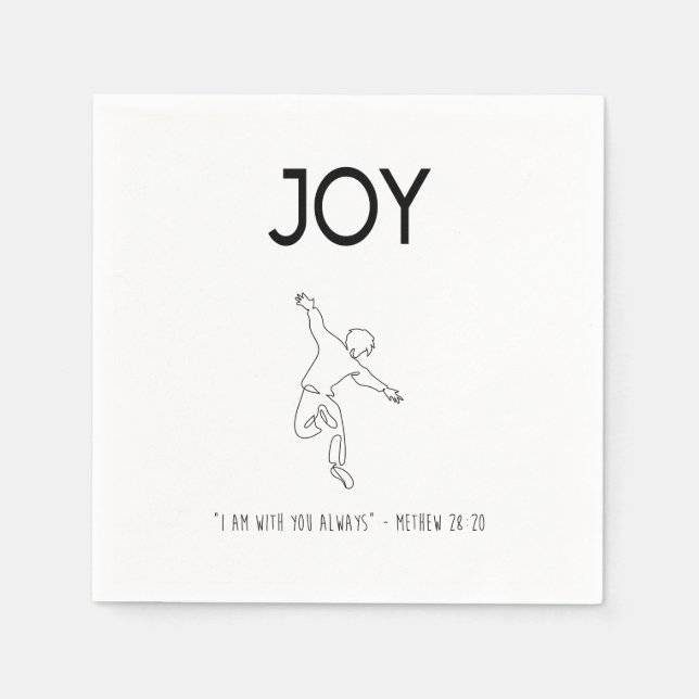 Guardanapo De Papel Joy - I am with you always (Frente)