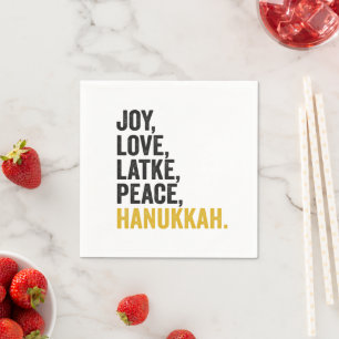 Guardanapo De Papel Joy Love Trava Paz Hanukkah Engraçado Judeu