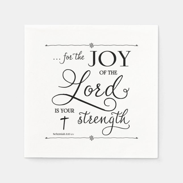 Guardanapo De Papel Joy of the Lord - Nehemiah 8:10 (Frente)