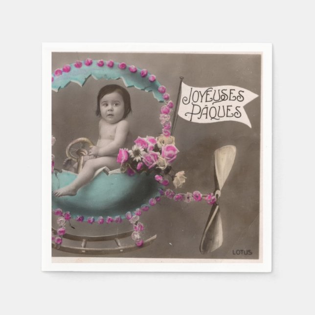 Guardanapo De Papel Joyeuse Paques (Frente)