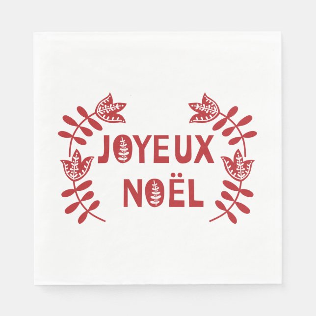 Guardanapo De Papel Joyeux Noel Paper Napkins (Frente)
