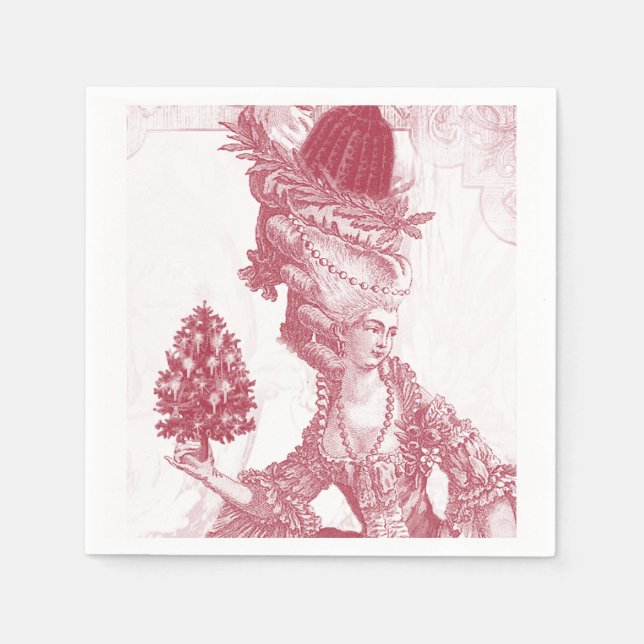 Guardanapo De Papel Joyeux Noel (rouge) Feliz Natal (Frente)