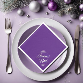 Guardanapo De Papel Joyeux Noel - roxo real