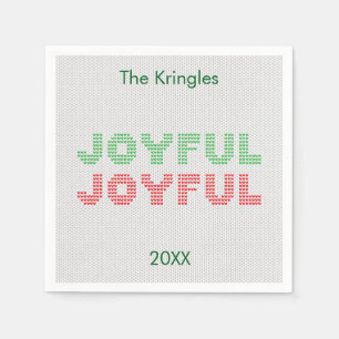 Guardanapo De Papel Joyful Typografia Christmas Sweater