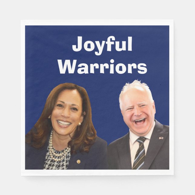 Guardanapo De Papel Joyful Warriors Harris e Walz (Frente)