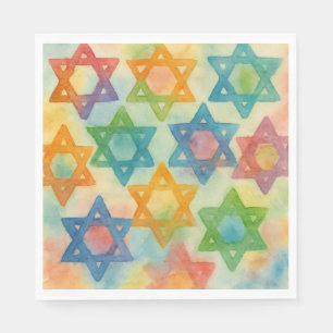 Guardanapo De Papel Judaica Gifs - Aprons Personalizáveis - Estrelas J