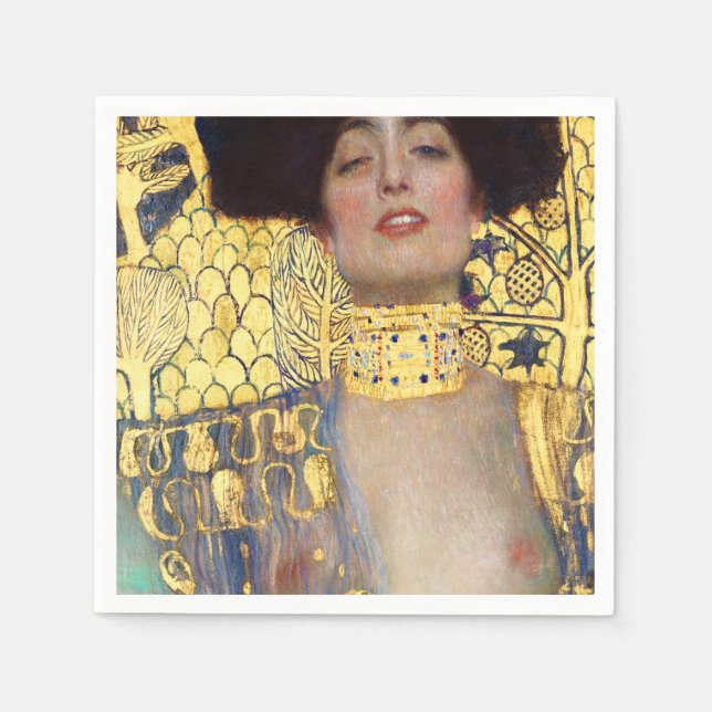 Guardanapo De Papel Judith e a Cabeça de Holoférnes por Gustav Klimt  (Frente)