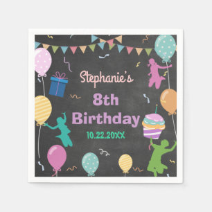 Guardanapo De Papel Jump Birthday Chalkboard Kid Trampoline Party