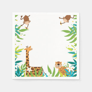 Guardanapo De Papel Jungle Safari — Animais do Partido Napkins