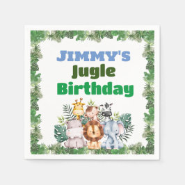 Guardanapo De Papel Jungle Safari Birthday Napkins