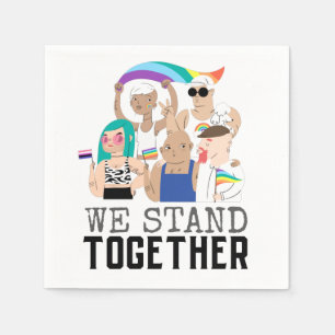 Guardanapo De Papel Juntamos Pessoas de Orgulho LGBT 