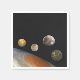 Guardanapo De Papel Júpiter e Quatro Luas Satélites Galileanos