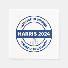 Guardanapo De Papel Justiça está chegando | Eleição de Kamala harris W