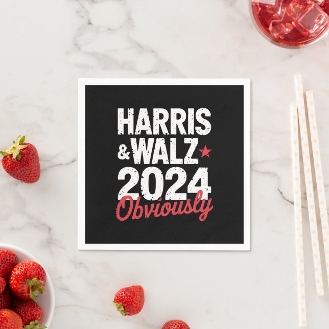 Guardanapo De Papel Kamala Walz Obviamente 2024 Harris Waltz 2024 (Insitu)