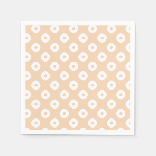 Guardanapo De Papel "Kanoko" Fawn Spown Pattern Branco (Frente)