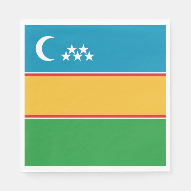 Guardanapo De Papel Karakalpakstan Flag (Frente)