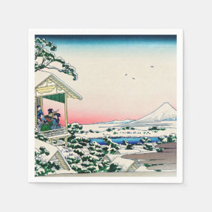 Guardanapo De Papel Katsushika Hokusai - Casa de chá em Koishikawa