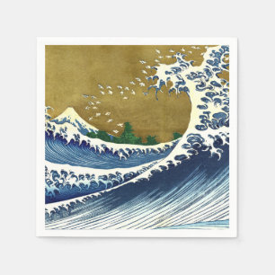 Guardanapo De Papel Katsushika Hokusai - Onda Grande Colorida