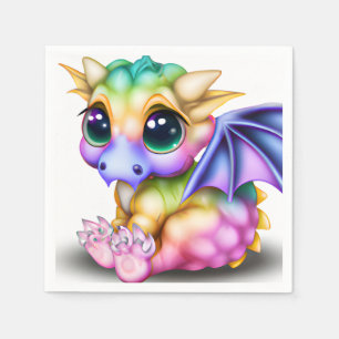Guardanapo De Papel Kawaii Baby Dargon, Bonita e Colorida