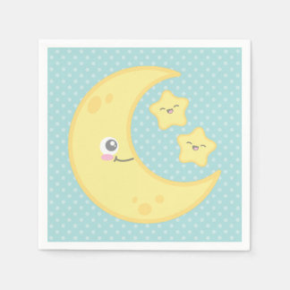 Guardanapo De Papel Kawaii Moon e Stars Napkins