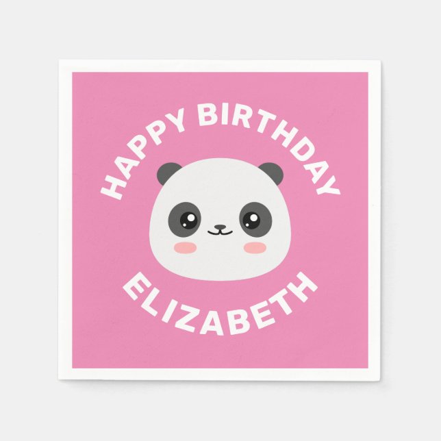 Guardanapo De Papel Kawaii Panda (Frente)