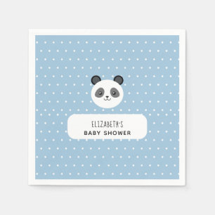 Guardanapo De Papel Kawaii Panda Blue chá de fraldas bolinhas