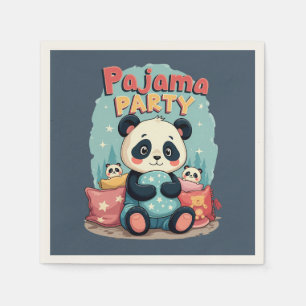 Guardanapo De Papel Kawaii Panda Pajama Partido Cozy Sleepover Aestéti